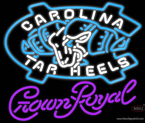 Crown Royal Unc North Carolina Tar Heels MLB Real Neon Glass Tube Neon Sign  7 
