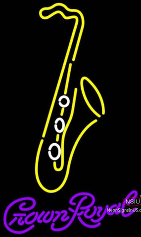 Crown Royal Yellow Saxophone Neon Sign   
