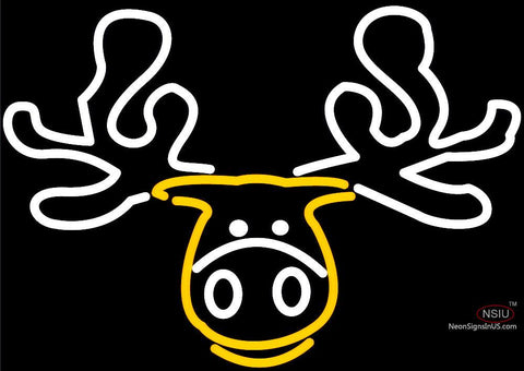 Moose Head Logo Neon Beer Sign 