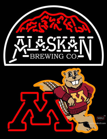 Custom Alaskan Logo Minnesota Skating Gopher Logo Neon Sign  