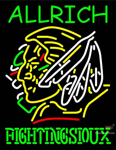 Custom Allrich Fighting Sioux Neon Sign  