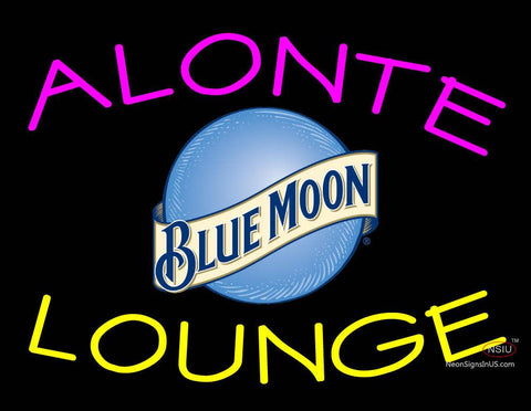 Custom Alonte Lounge With Blue Moon Logo Neon Sign  