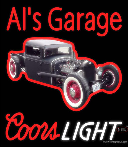 Custom Als Garage Car Coors Light Real Neon Glass Tube Neon Sign 