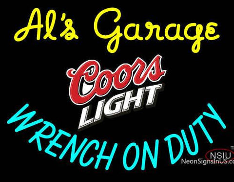 Custom Als Garage Coors Light Neon Sign 7 