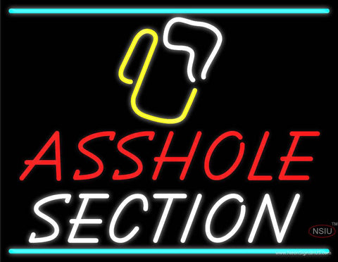 Custom Asshole Section Real Neon Glass Tube Neon Sign 