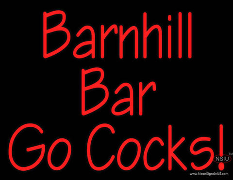 Custom Barnhill Bar Go Cocks Real Neon Glass Tube Neon Sign 