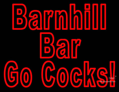 Custom Barnhill Bar Go Cocks Neon Sign  