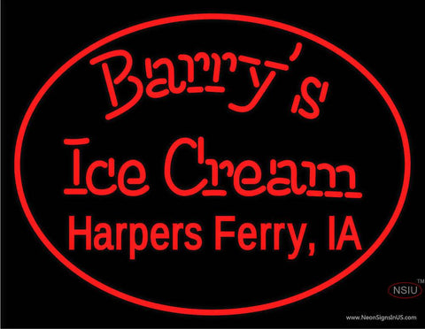Custom Barrys Ice Cream Real Neon Glass Tube Neon Sign 