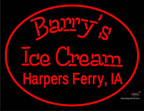 Custom Barrys Ice Cream Neon Sign  