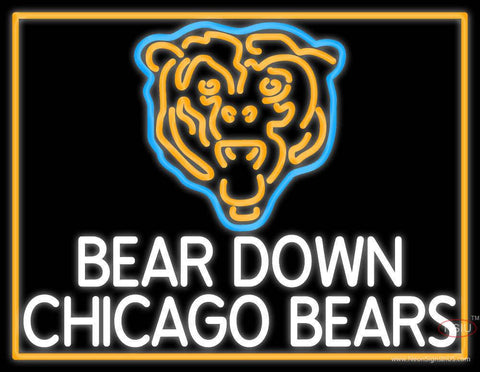 Custom Bear Down Chicago Cubs Real Neon Glass Tube Neon Sign 