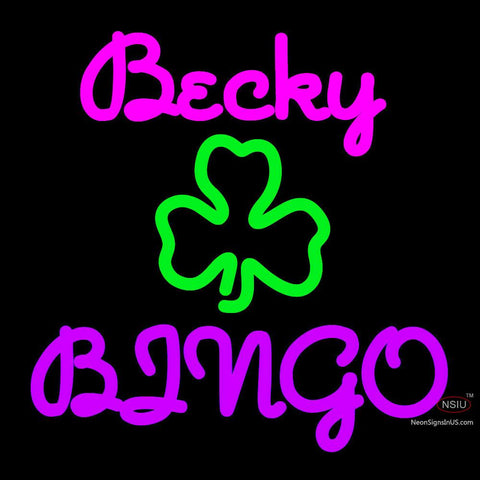 Custom Becky Bingo Neon Sign  