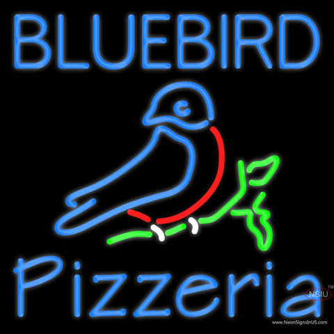 Custom Bluebird Pizzeria Real Neon Glass Tube Neon Sign