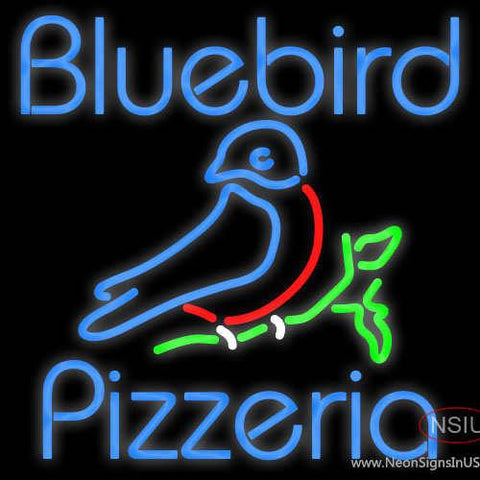 Custom Bluebird Pizzeria Real Neon Glass Tube Neon Sign 7 
