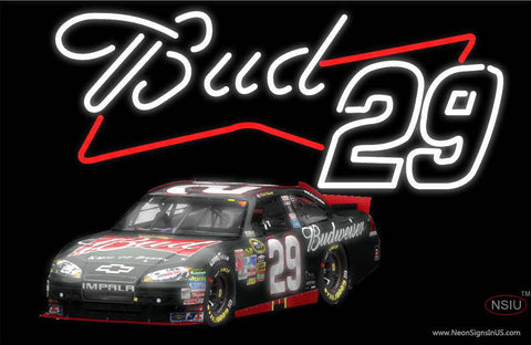 Bud Nascar Real Neon Glass Tube Neon Sign