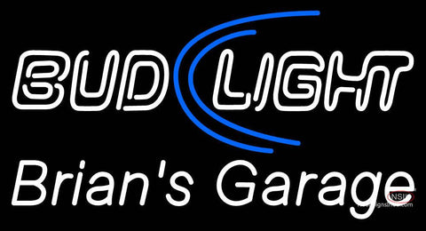 Custom Bud Light Brians Garage Neon Sign  