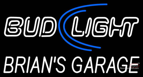 Custom Bud Light Brians Garage Neon Sign  