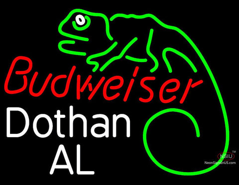 Custom Budweiser Lizard Dothan Al Neon Sign  