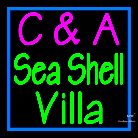 Custom C and A Sea Shell Villa Neon Sign  