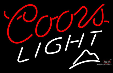 Custom Coors Light Mountain Logo Neon Sign  