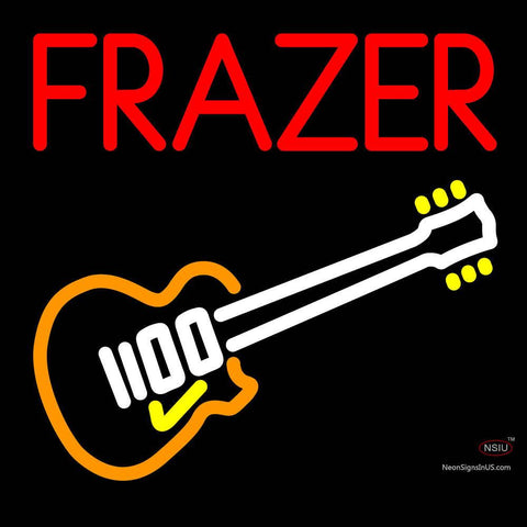 Custom Frazer With Guitar Logo Neon Sign  