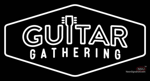 Custom Guitar Gathering Logo Neon Sign  
