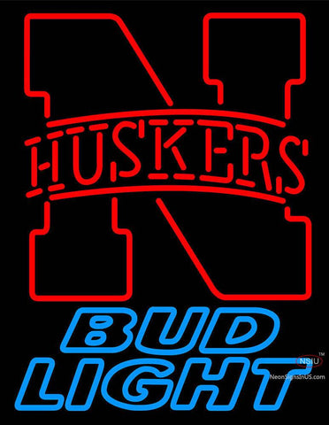 Custom Huskers Bud Light Logo Neon Sign