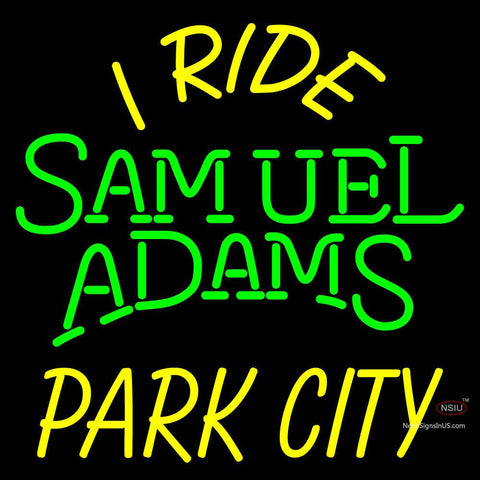 Custom I Ride Samuel Adams Park City Neon Sign