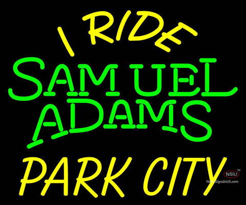Custom I Ride Samuel Adams Park City Neon Sign