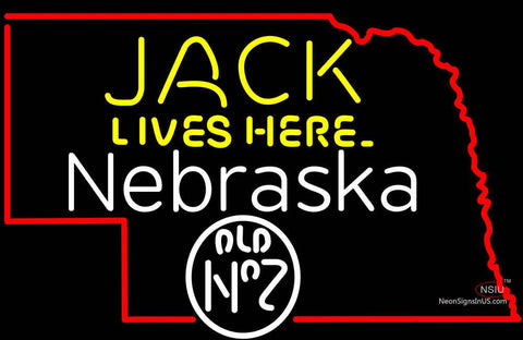 Jack Lives Here Nebraska Neon Sign