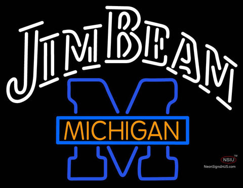 Jim Beam Michigan Logo Neon Sign  