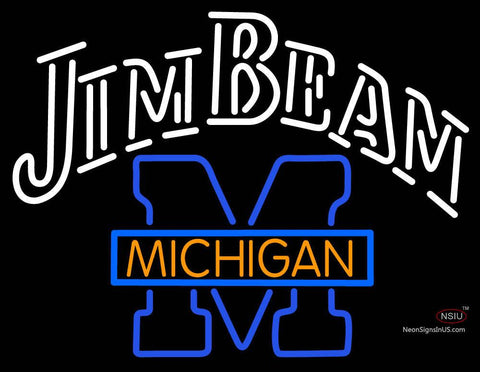 Jim Beam Michigan Logo Neon Sign 