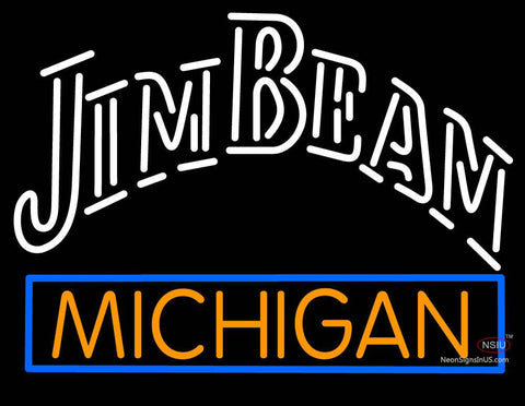 Custom Jim Beam Michigan Logo Neon Sign  