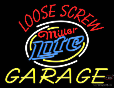 Custom Loose Screw Garage Logo Real Neon Glass Tube Neon Sign