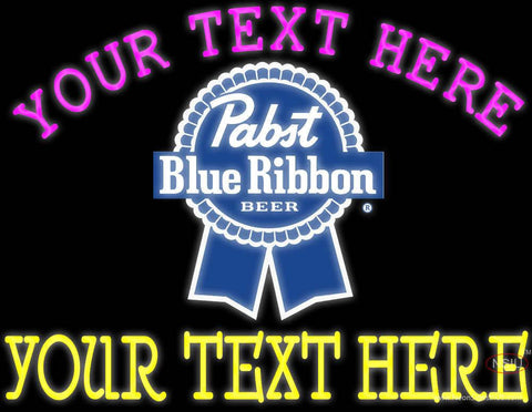 Custom Pabst Blue Ribbon Neon Beer Sign 