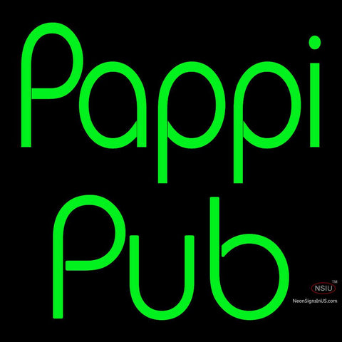Custom Pappi Pub Neon Sign  