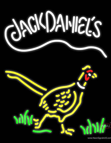Pheasant Jack Daniels Real Neon Glass Tube Neon Sign 
