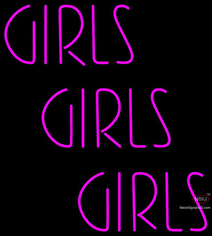 Custom Pink Girls Girls Girls Neon Sign  