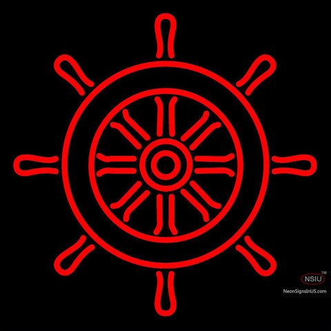 Custom Ships Wheel Logo Neon Sign  