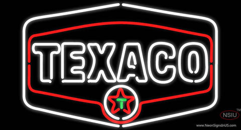 Texaco Gasoline Real Neon Glass Tube Neon Sign