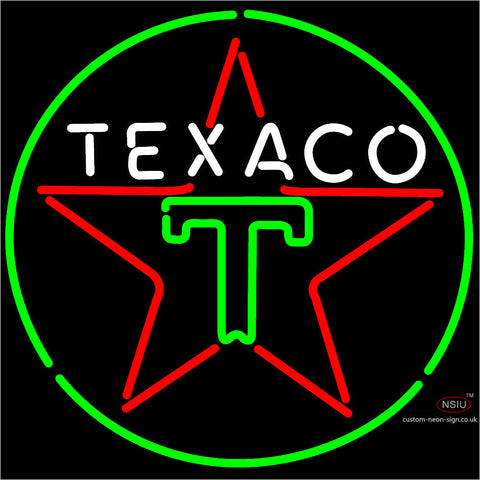 Texaco Logo Neon Sign 