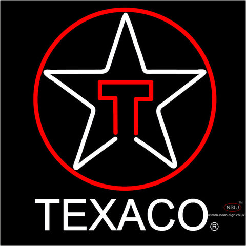 Texaco Logo Neon Sign 