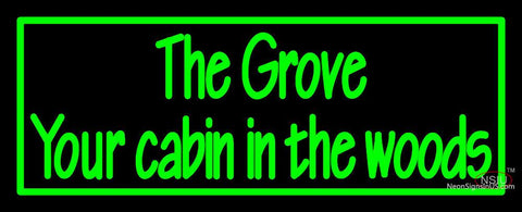 Custom The Grove Your Cabin In The Woods Neon Sign  