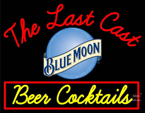 Custom The Last Cast Blue Moon Round Logo Beer Cocktail Neon Sign  