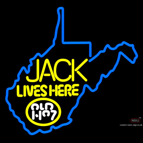 West Viginia Jack Lives Here Neon Sign 