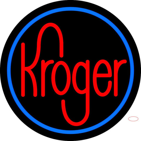 Custom Kroger With Round Logo Neon Sign  