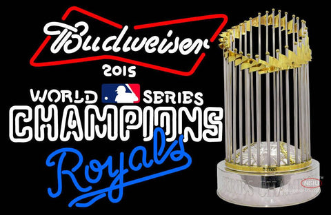 Custom World Series Champions Royals Logo Budweiser Neon Sign