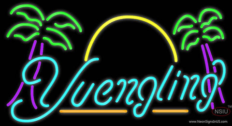 Yuengling with Palm Trees Real Neon Glass Tube Neon Sign 