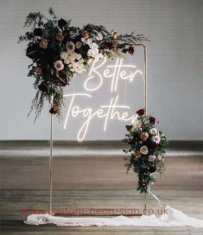 Custom Better Together Wedding Home Deco Neon Sign 