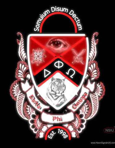 Delta Phi Omega Logo Real Neon Glass Tube Neon Sign