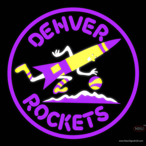 Denver Rockets Real Neon Glass Tube Neon Sign x 